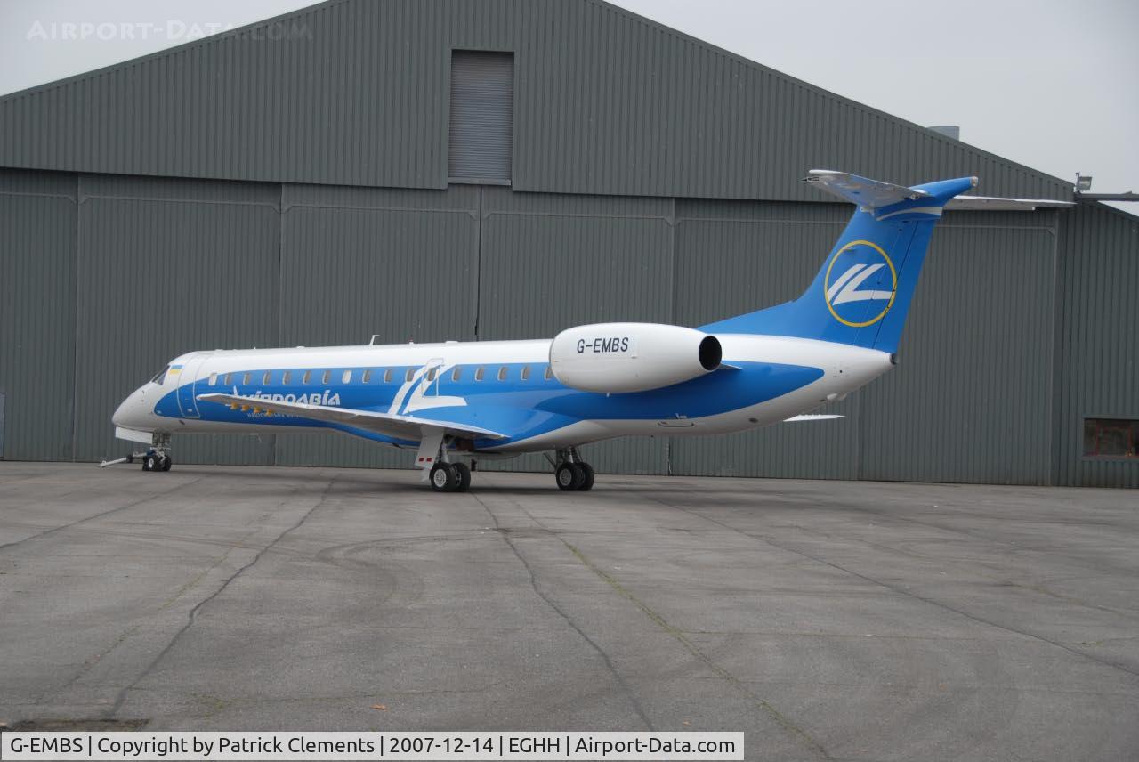 G-EMBS, 2000 Embraer EMB-145EU (ERJ-145EU) C/N 145357, EMBRAER 145 PARKED OUTSIDE EUROPEAN AVIATION BOH