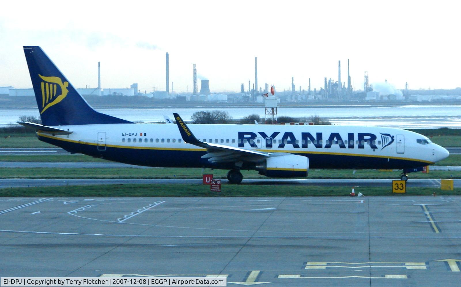 EI-DPJ, 2007 Boeing 737-8AS C/N 33609, Ryanair B737 at Liverpool
