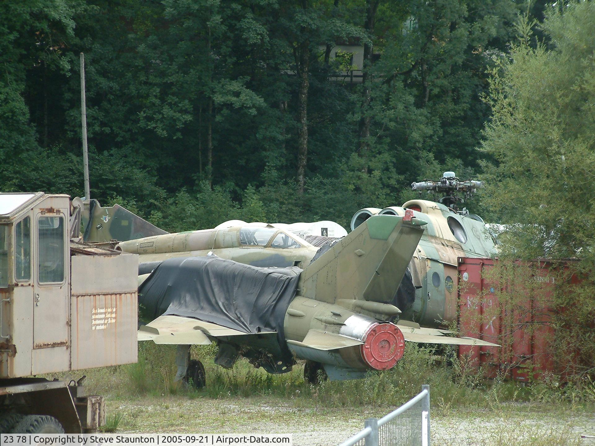 23 78, Mikoyan-Gurevich MiG-21UM C/N 02695163, Taken at Bad Ischl Museum, Austria 21st September 2005