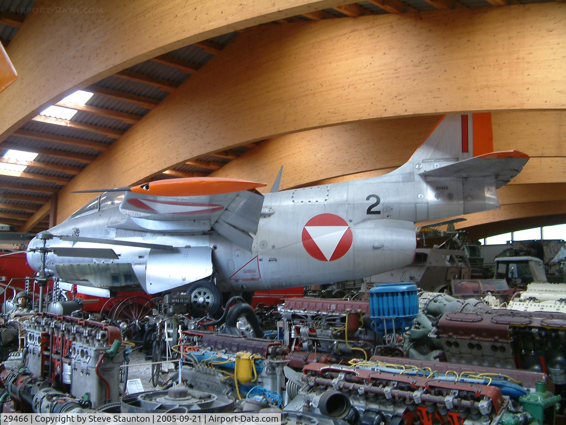 29466, Saab J-29F Tunnan C/N 29466, Taken at Bad Ischl Museum, Austria 21st September 2005