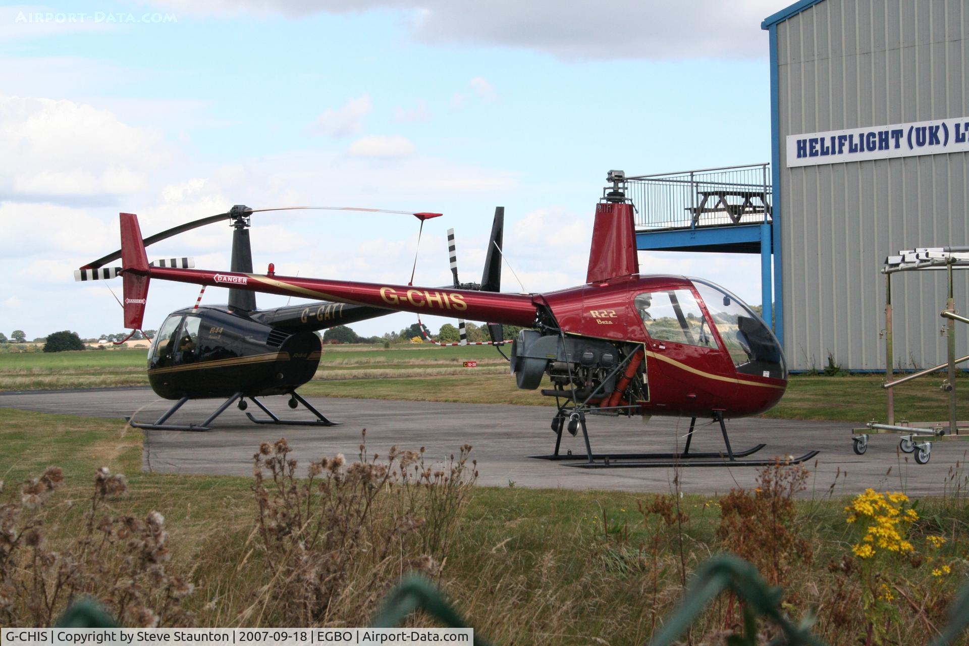 G-CHIS, 1991 Robinson R22 Beta C/N 1740, Taken at Halfpenny Green 18th September 2007
