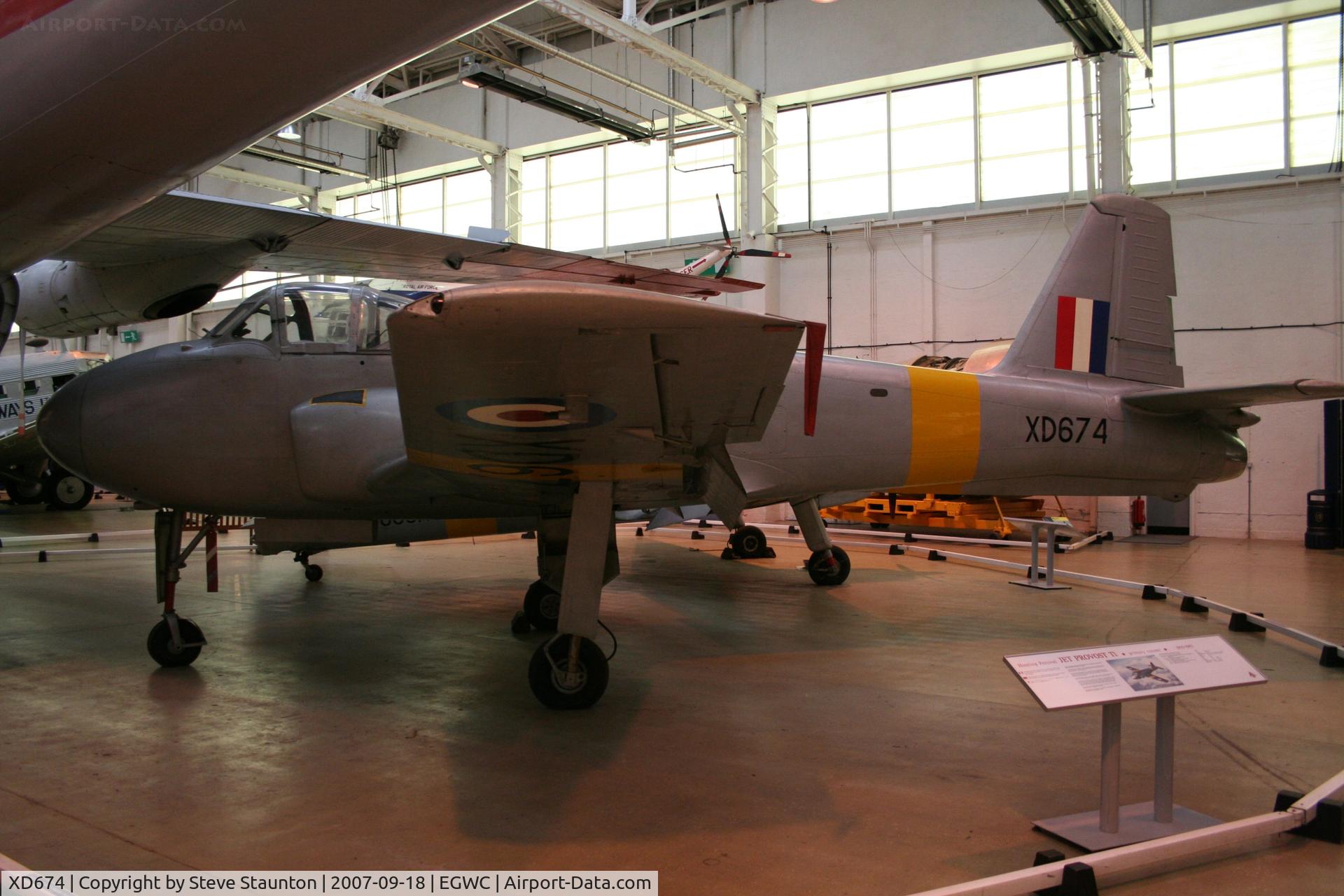XD674, 1955 Hunting Percival P-84 Jet Provost T.1 C/N PAC/84/001, Taken at Cosford 18th September 2007