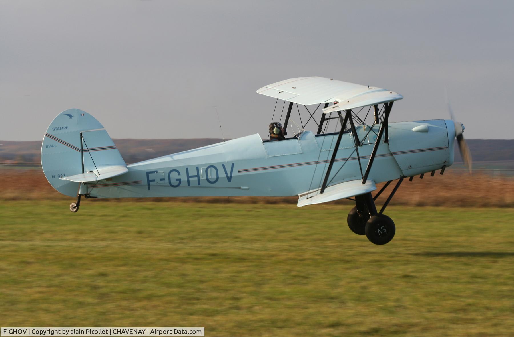 F-GHOV, Stampe-Vertongen SV-4C C/N 341, Shooted when landing