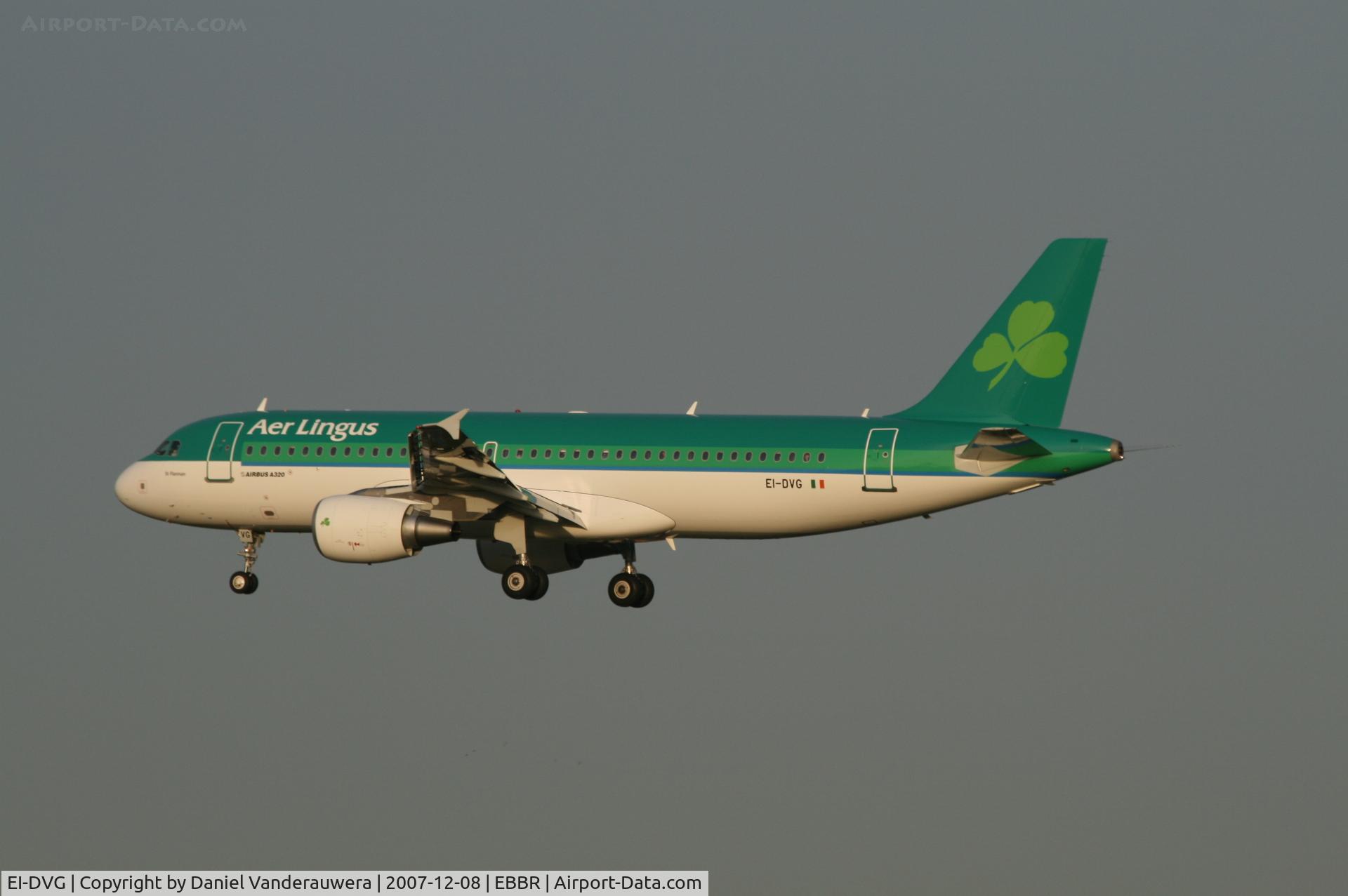 EI-DVG, 2007 Airbus A320-214 C/N 3318, arrival of flight EI630 to rwy 25L