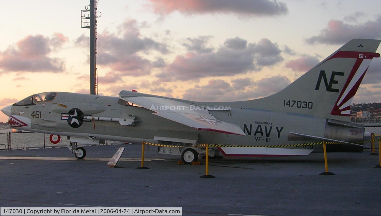 147030, Vought F-8K Crusader C/N 788, F-8 at the Midway