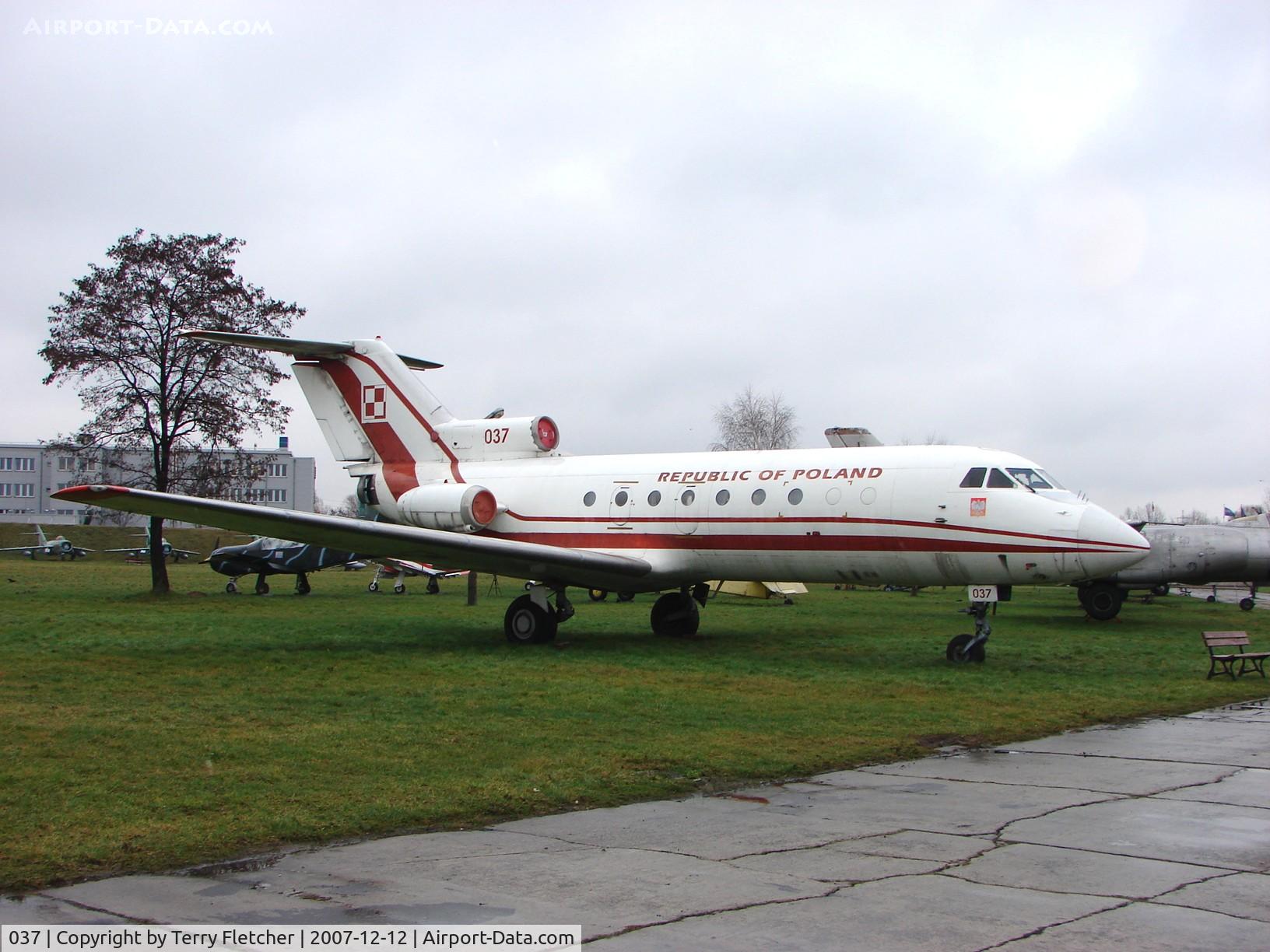 037, Yakovlev Yak-40 C/N 9510238, ex Polish AF Yakovlev 40 c/n 9510238 preserved at the Poland Aviation Museum in Krakow