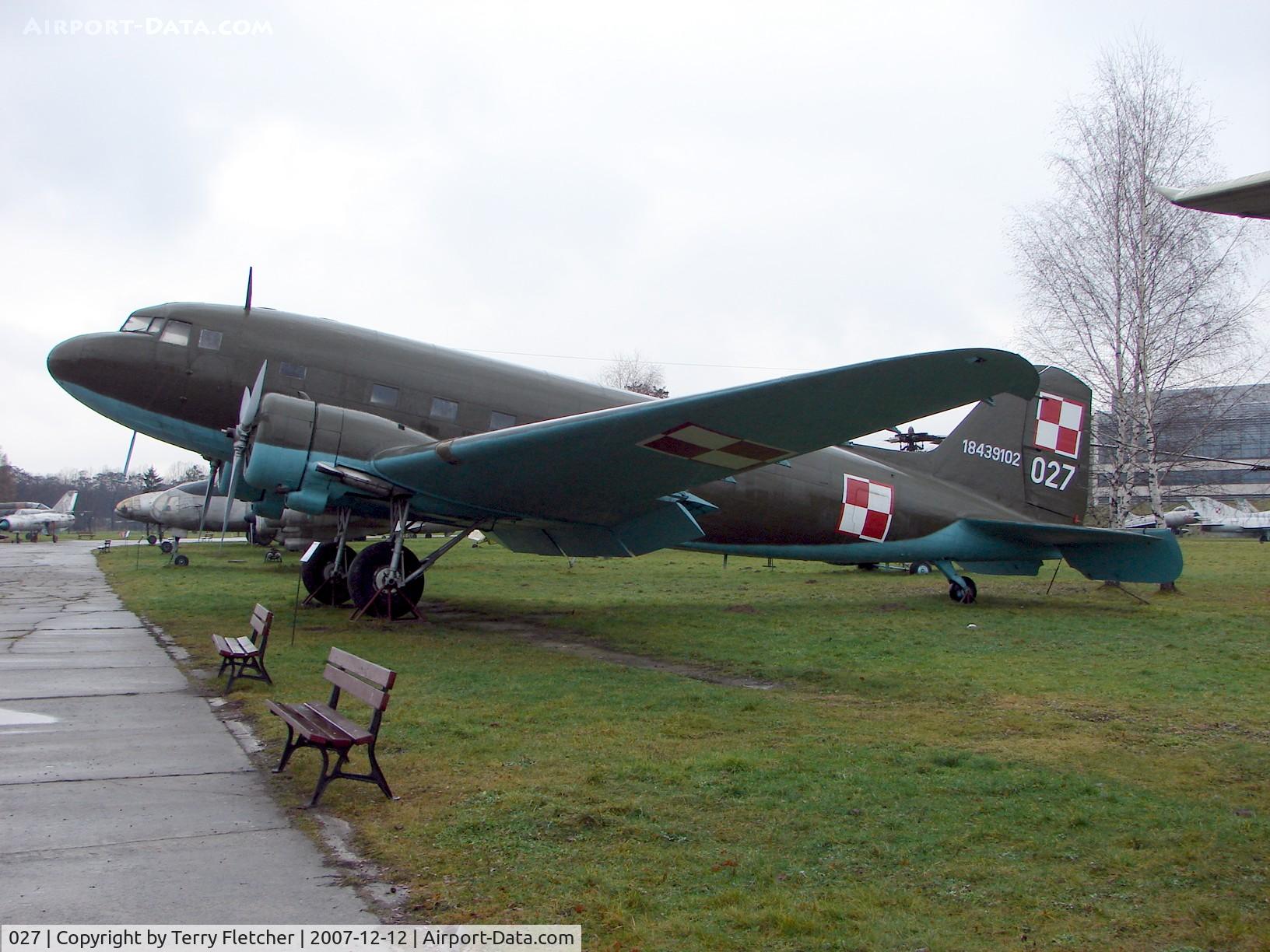 027, 1943 Lisunov Li-2T C/N 18439102, This Lisunov Li-2T c/n 18439102 is preserved at the Poland Aviation Museum in Krakow