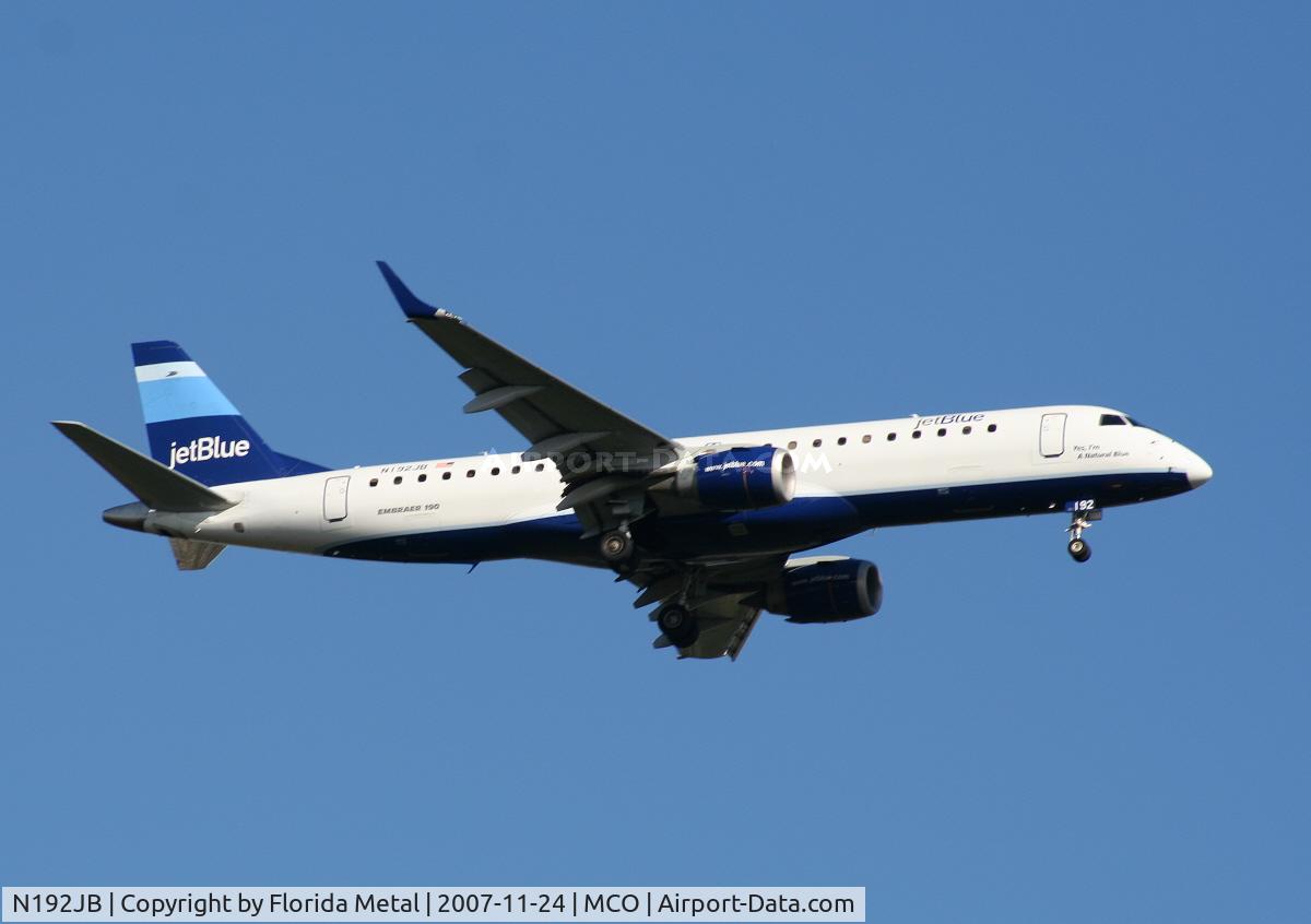 N192JB, 2005 Embraer 190AR (ERJ-190-100IGW) C/N 19000014, Jet Blue