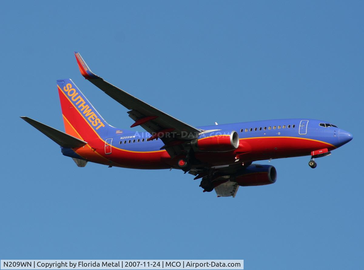 N209WN, 2005 Boeing 737-7H4 C/N 32484, Southwest