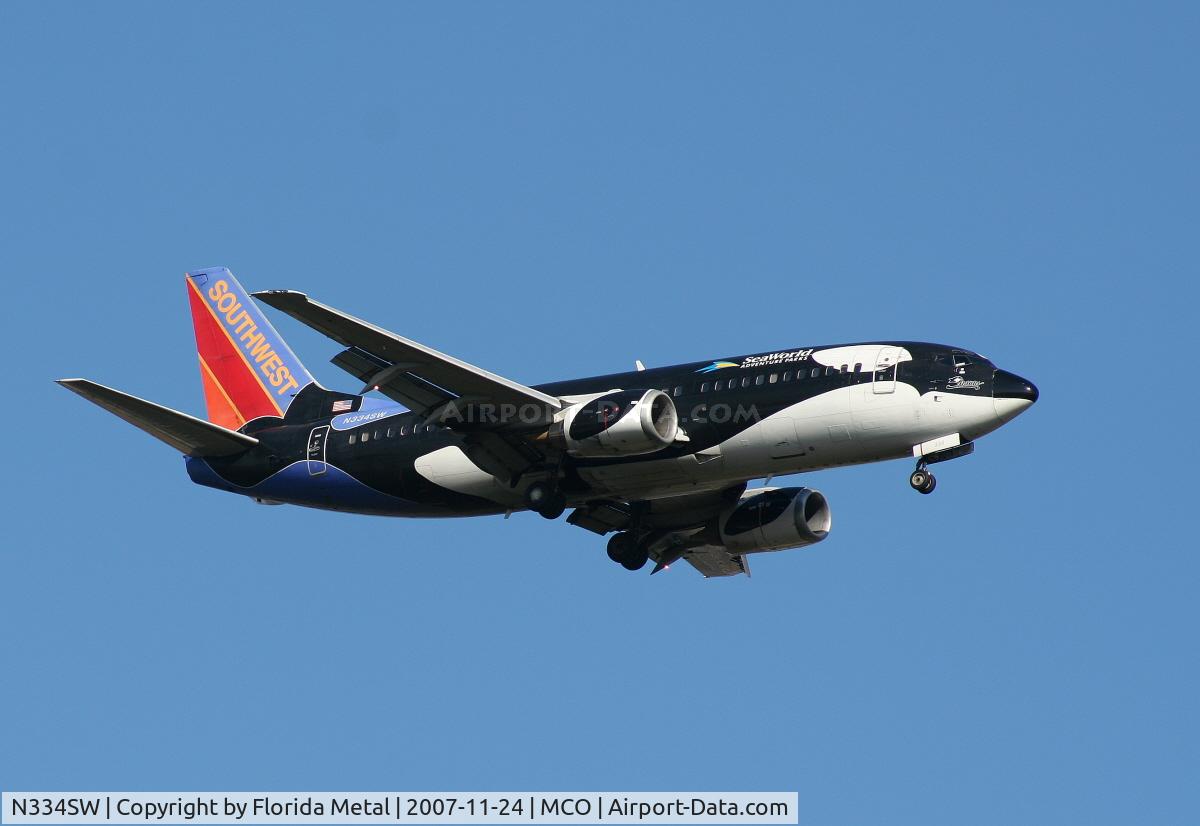 N334SW, 1988 Boeing 737-3H4 C/N 23938, Southwest