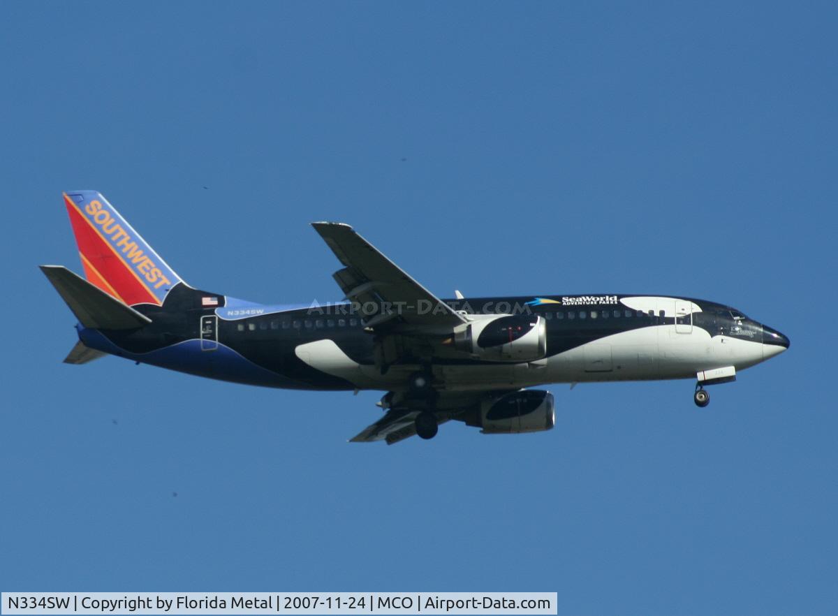 N334SW, 1988 Boeing 737-3H4 C/N 23938, Southwest