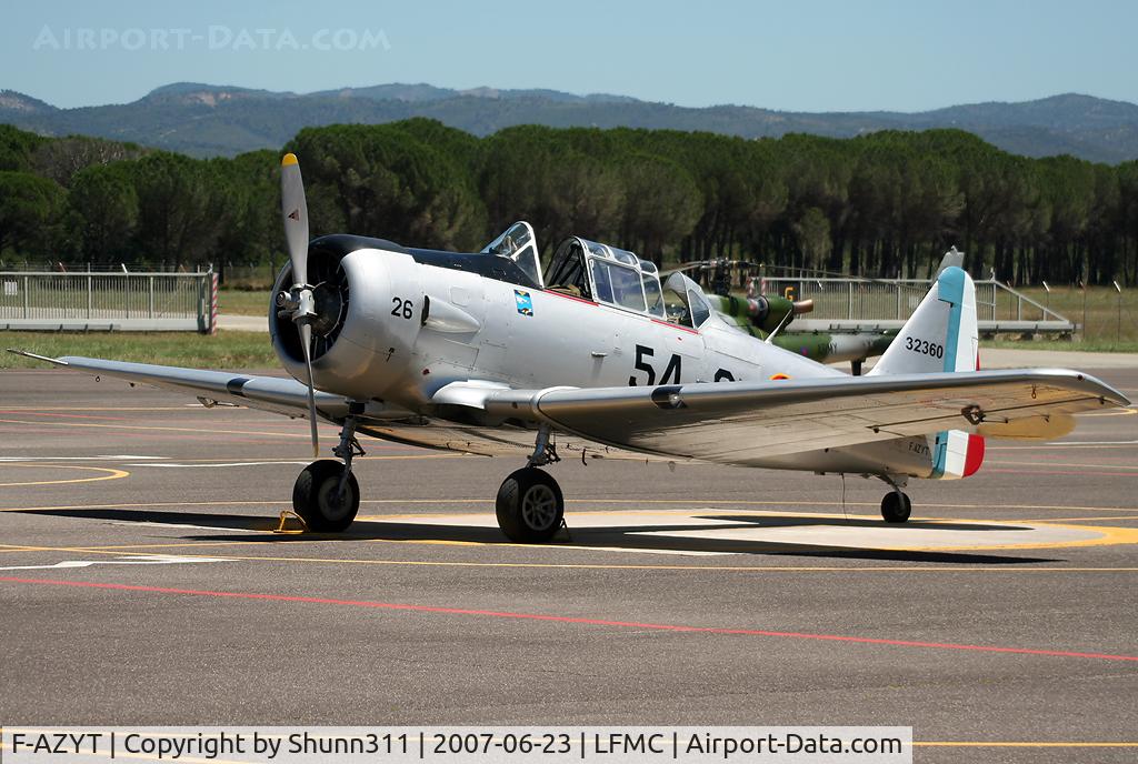 F-AZYT, 1941 North American AT-6C Texan C/N 88-10050, Parked before the show... W/o on December 2007 due to a crash !