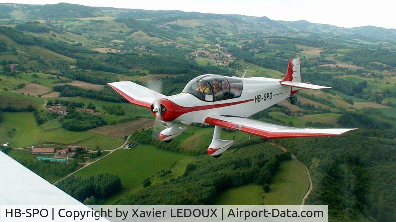 HB-SPO, 1957 SAN Jodel D-117 C/N 605, overflying south west of France