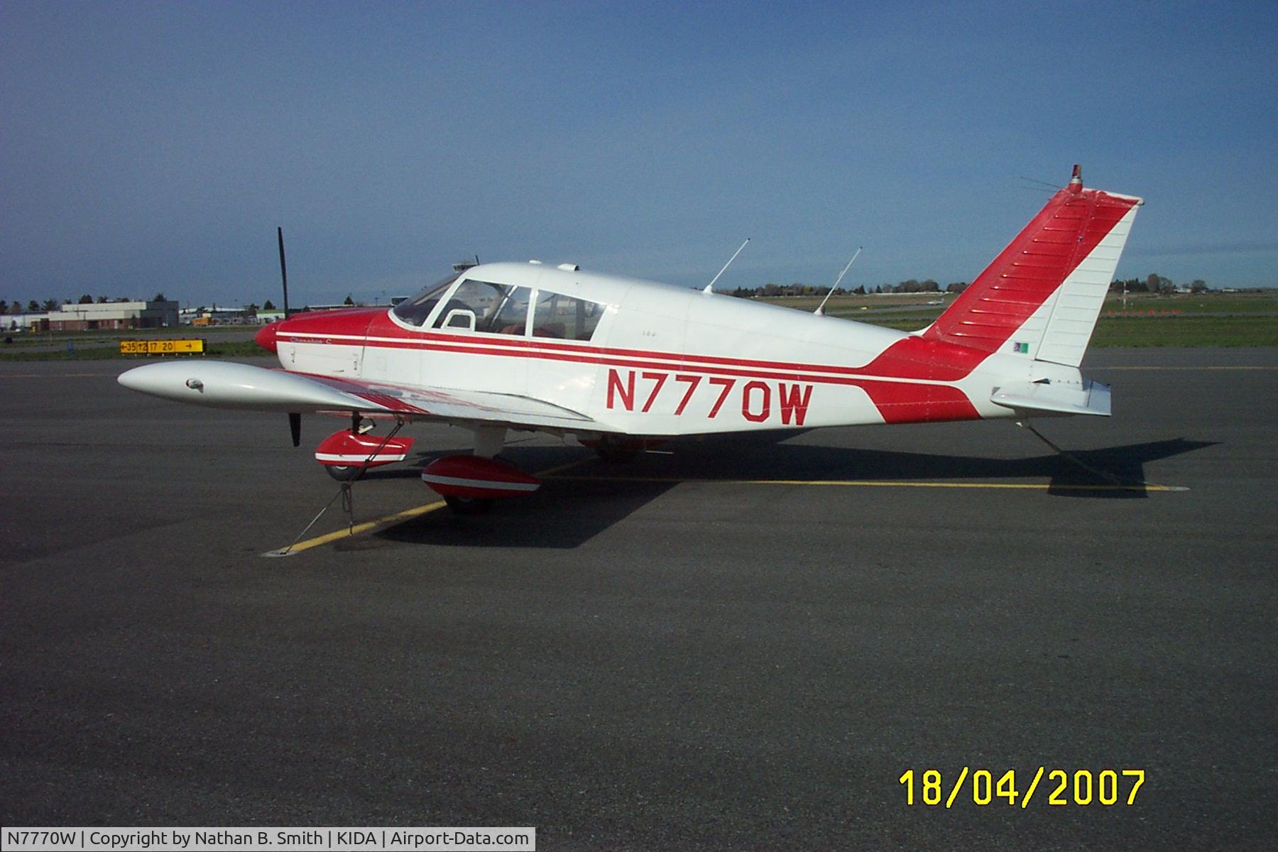 N7770W, 1964 Piper PA-28-180 C/N 28-1771, Home Field Tiedown KIDA