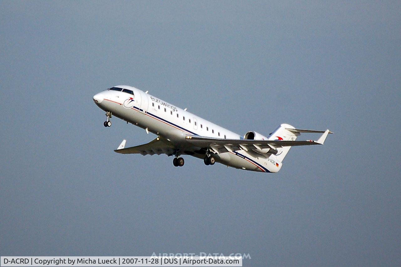 D-ACRD, Canadair CRJ-200ER (CL-600-2B19) C/N 7583, Climbing out of Duesseldorf