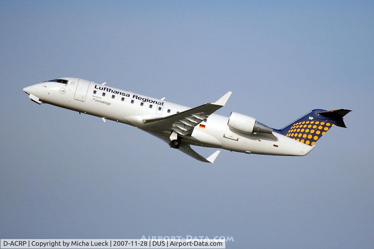 D-ACRP, 2002 Bombardier CRJ-200ER (CL-600-2B19) C/N 7625, Climbing out of Duesseldorf