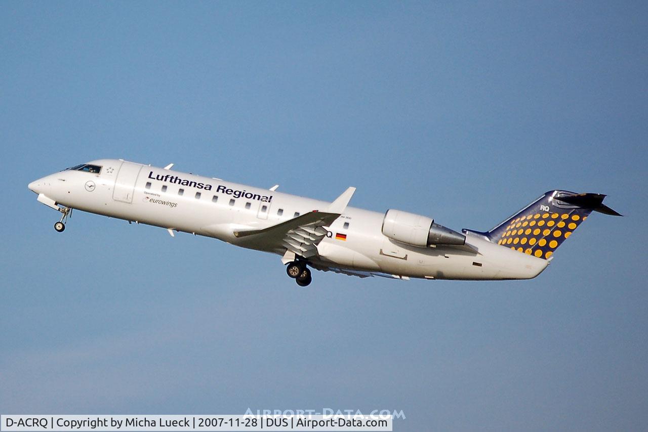 D-ACRQ, 2002 Canadair CRJ-200LR (CL-600-2B19) C/N 7629, Climbing out of Duesseldorf