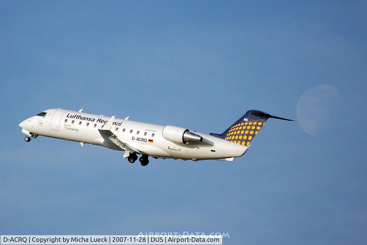 D-ACRQ, 2002 Canadair CRJ-200LR (CL-600-2B19) C/N 7629, the man in the moon is watching