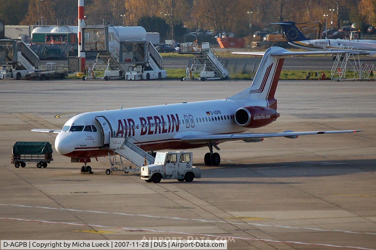 D-AGPB, 1989 Fokker 100 (F-28-0100) C/N 11278, Getting ready for the next flight