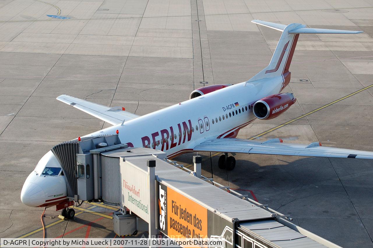 D-AGPR, 1992 Fokker 100 (F-28-0100) C/N 11391, At Duesseldorf