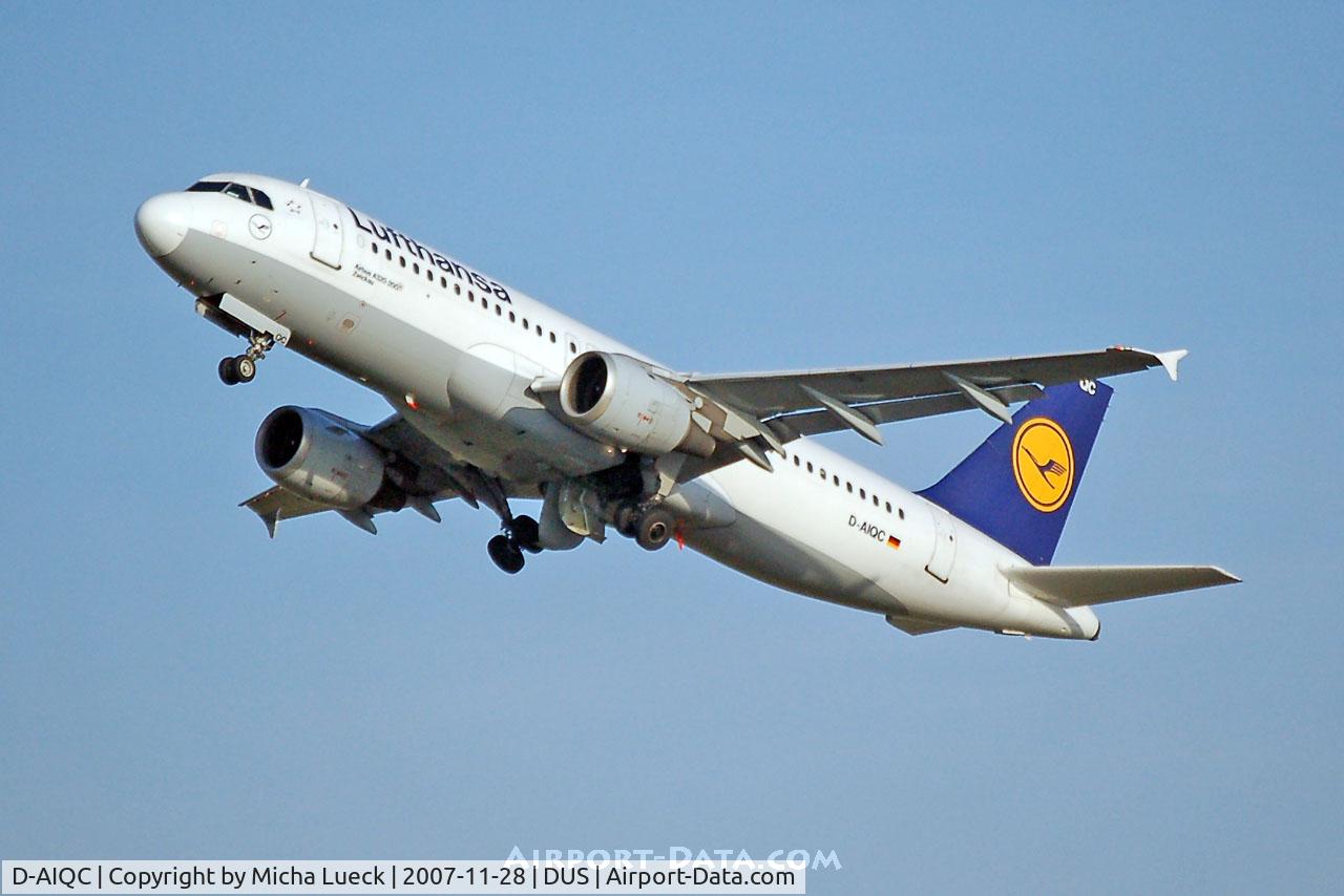 D-AIQC, 1991 Airbus A320-211 C/N 0201, Climbing out of Duesseldorf