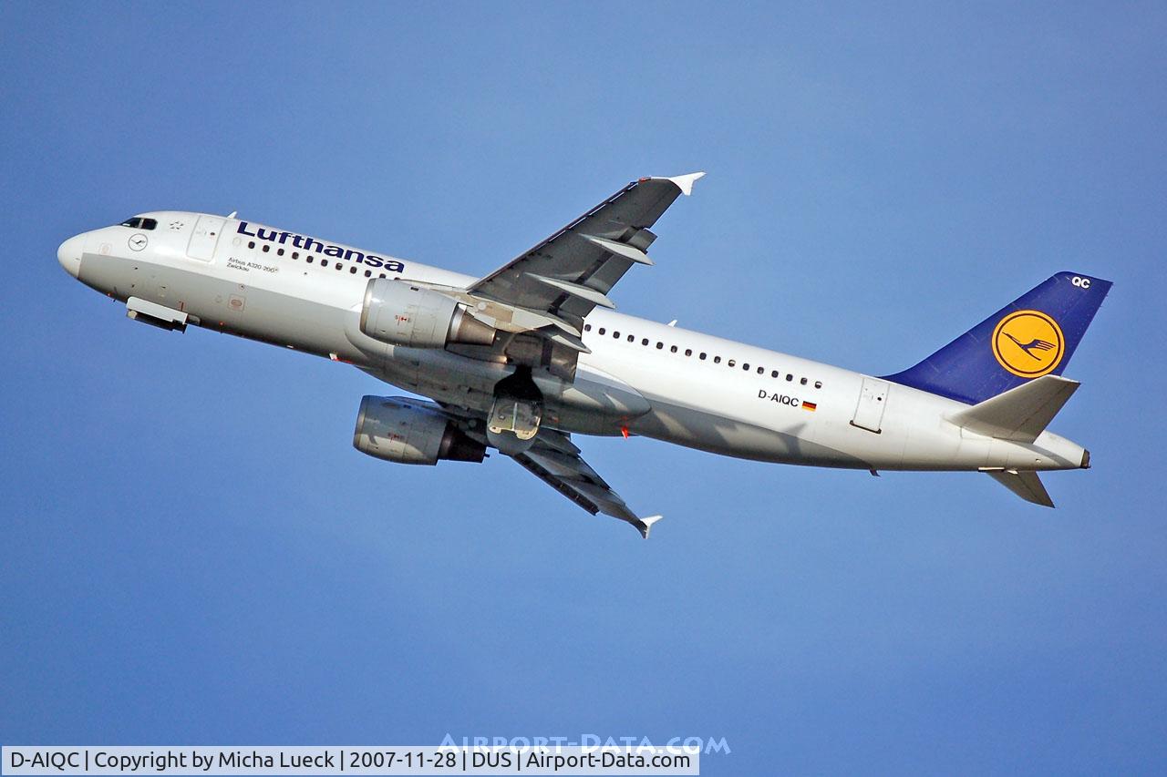 D-AIQC, 1991 Airbus A320-211 C/N 0201, bye bye Duesseldorf