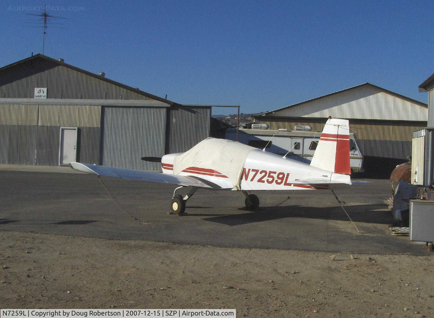 N7259L, 1972 American Aviation AA-1A Trainer C/N AA1A-0459, 1972 American Aviation AA-1A, Lycoming O-235 108 Hp