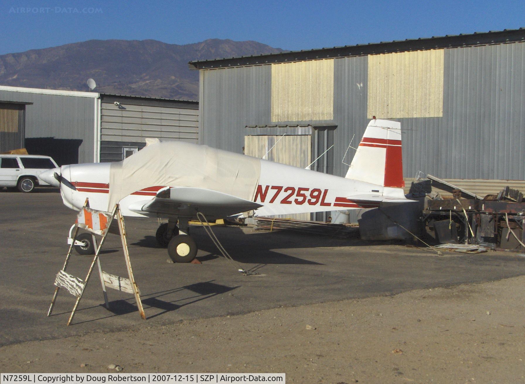 N7259L, 1972 American Aviation AA-1A Trainer C/N AA1A-0459, 1972 American Aviation AA-1A, Lycoming O-235 108 Hp