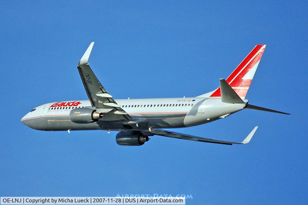 OE-LNJ, 1998 Boeing 737-8Z9 C/N 28177, bye bye Duesseldorf