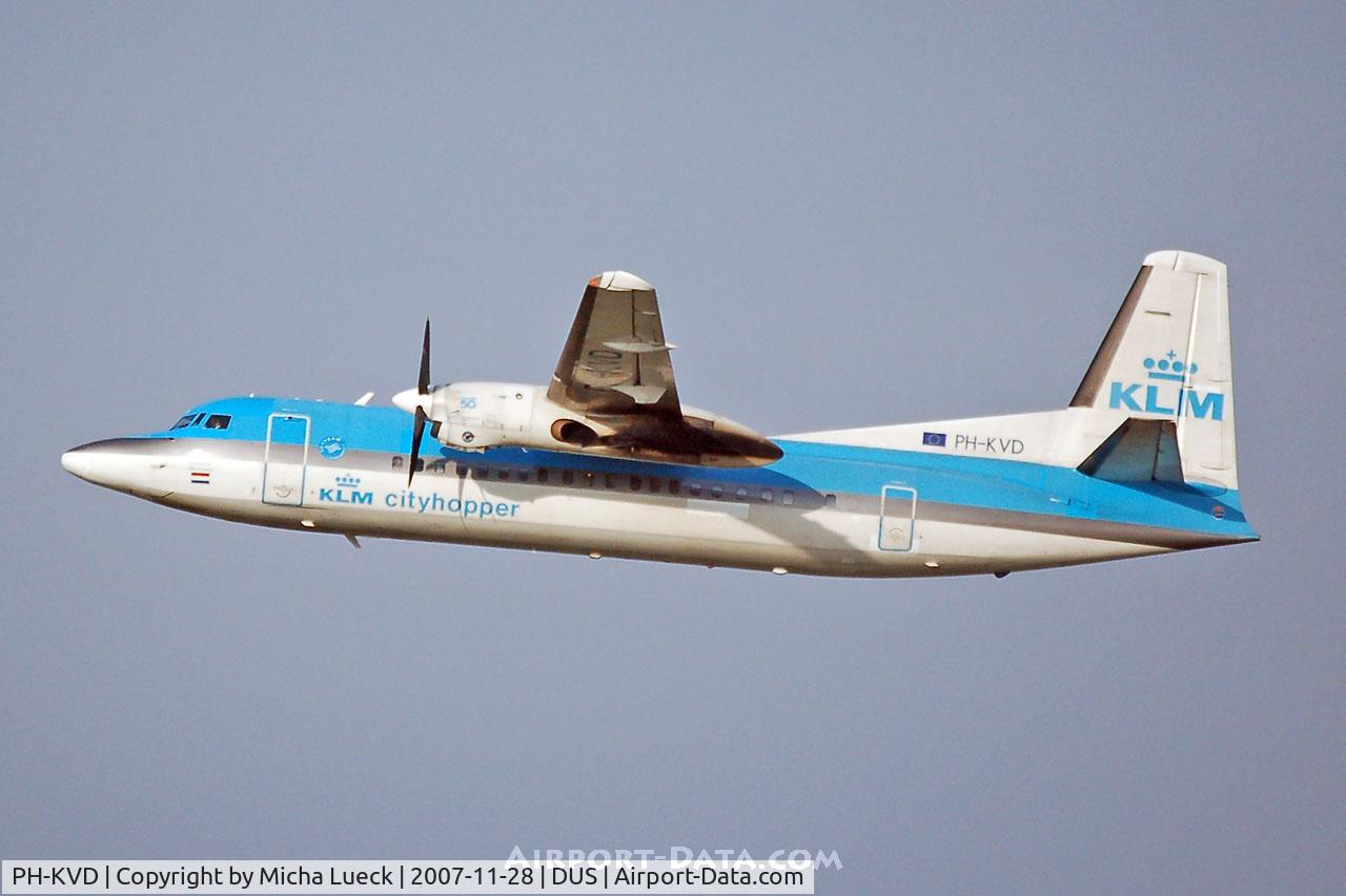 PH-KVD, 1990 Fokker 50F C/N 20197, Climbing out of Duesseldorf