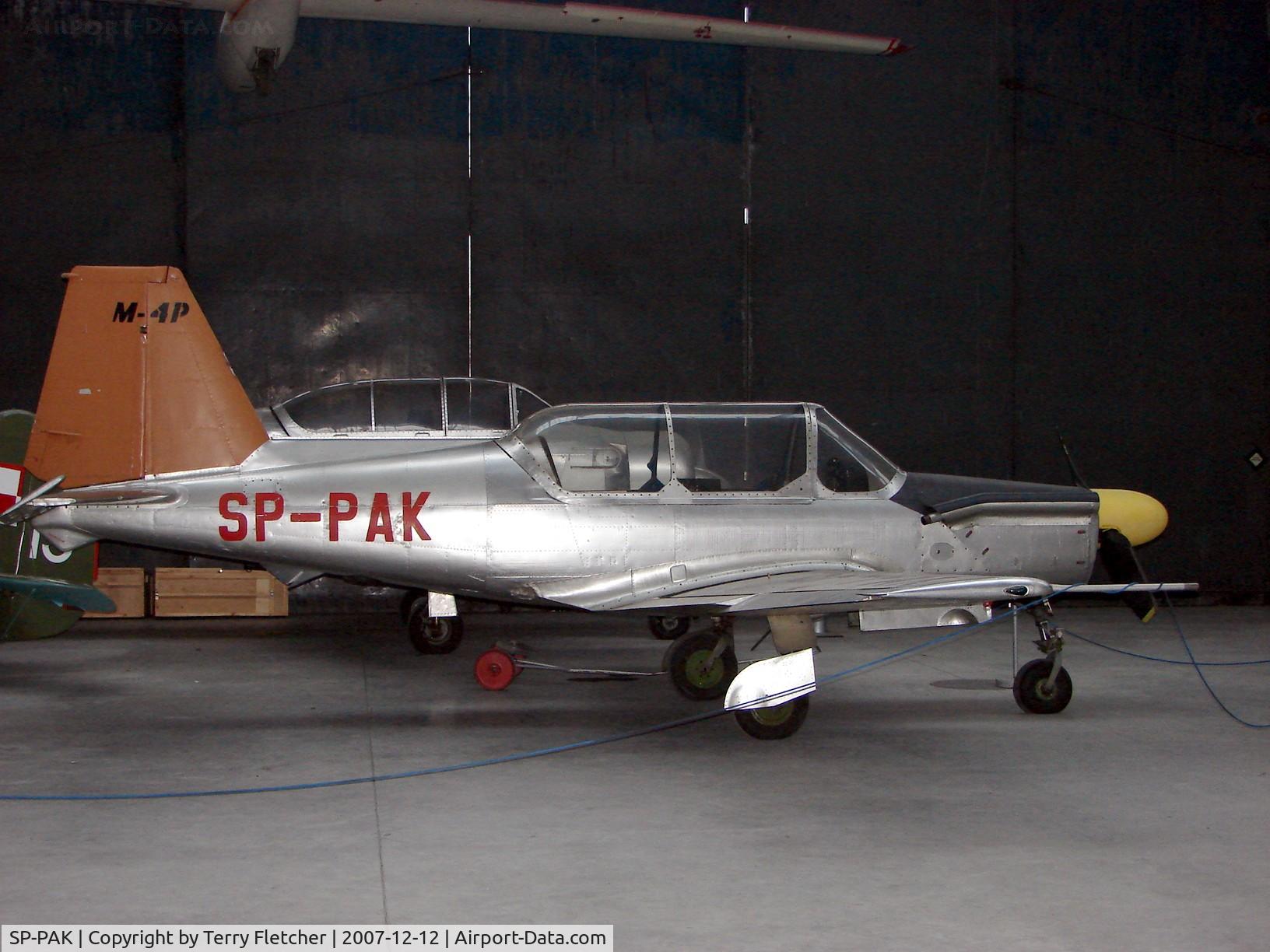 SP-PAK, 1964 PZL-Mielec M-4P Tarpan C/N Prototype 2, The second of two prototypes of the M-4 , which did not reach production stage and this example is now preserved at the Poland Aviation Museum in Krakow