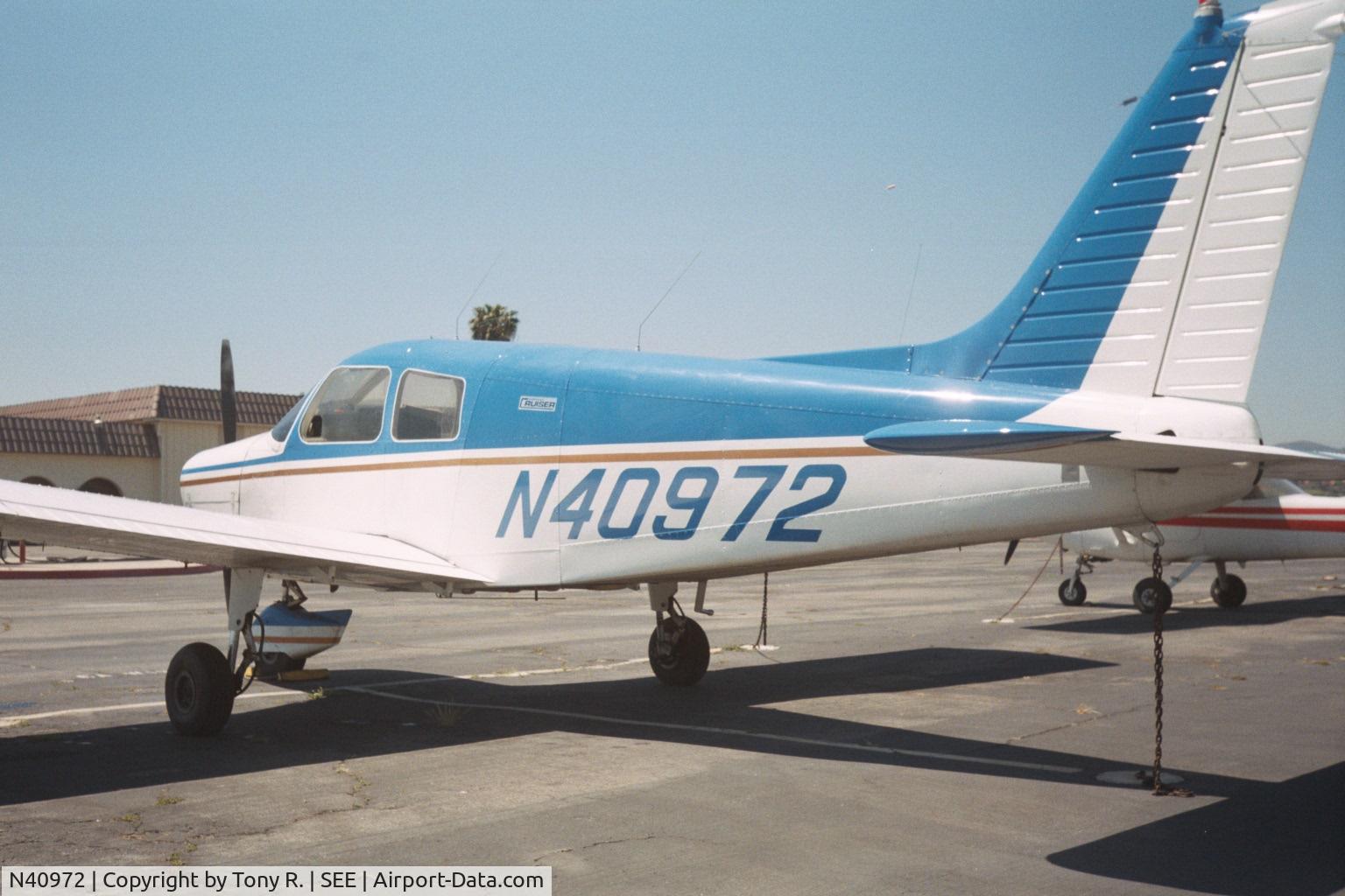 N40972, 1974 Piper PA-28-140 C/N 28-7425196, Gillespie Field, EL Cajon, CA