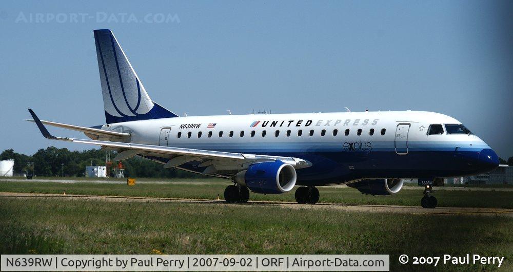 N639RW, 2004 Embraer 170SE (ERJ-170-100SE) C/N 17000057, United getting some flights into and out of Norfolk