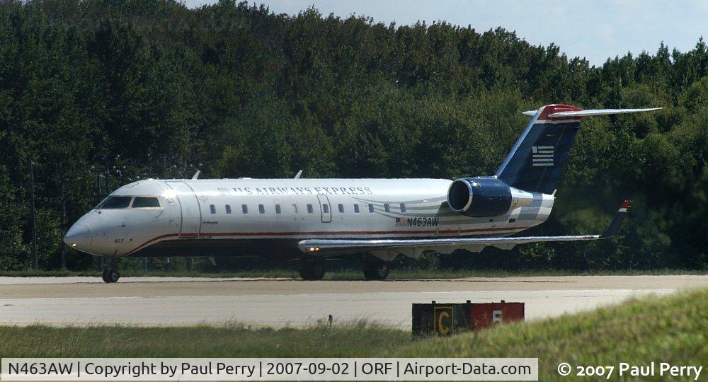 N463AW, 2003 Bombardier CRJ-200LR (CL-600-2B19) C/N 7878, Holding, and making her run-up