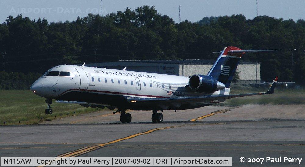 N415AW, 2001 Bombardier CRJ-200LR (CL-600-2B19) C/N 7593, The moment of rotation