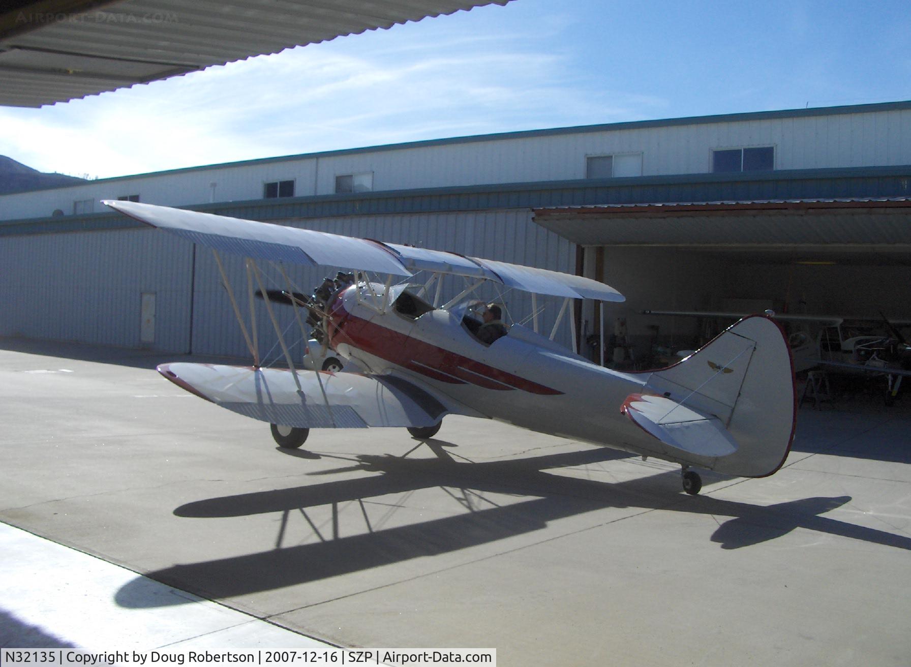 N32135, 1941 Waco UPF-7 C/N 5767, 1941 Waco UPF-7, Continental W670 220 Hp, engine start