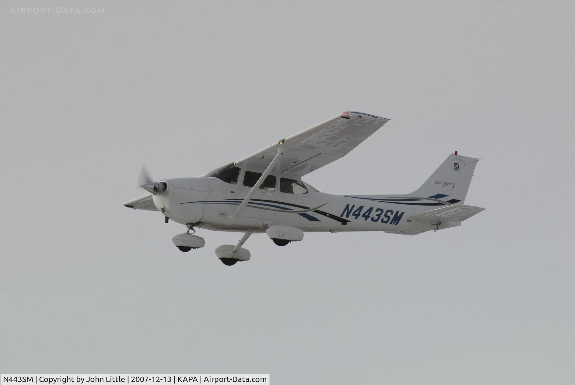 N443SM, 2006 Cessna 172S C/N 172S10321, Snowy Approach to 17L