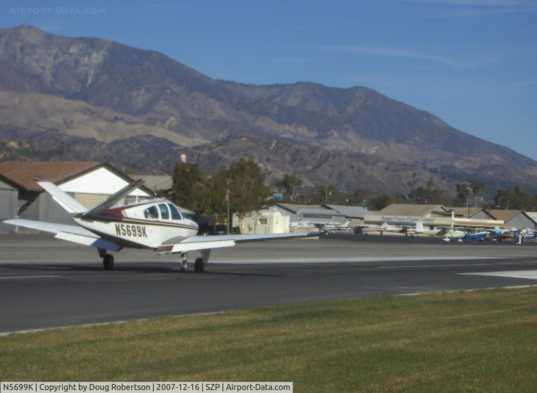 N5699K, 1964 Beech S35 Bonanza C/N D-7603, 1964 Beech S35 BONANZA, Continental IO-520-B 285 Hp, landing roll Rwy 04