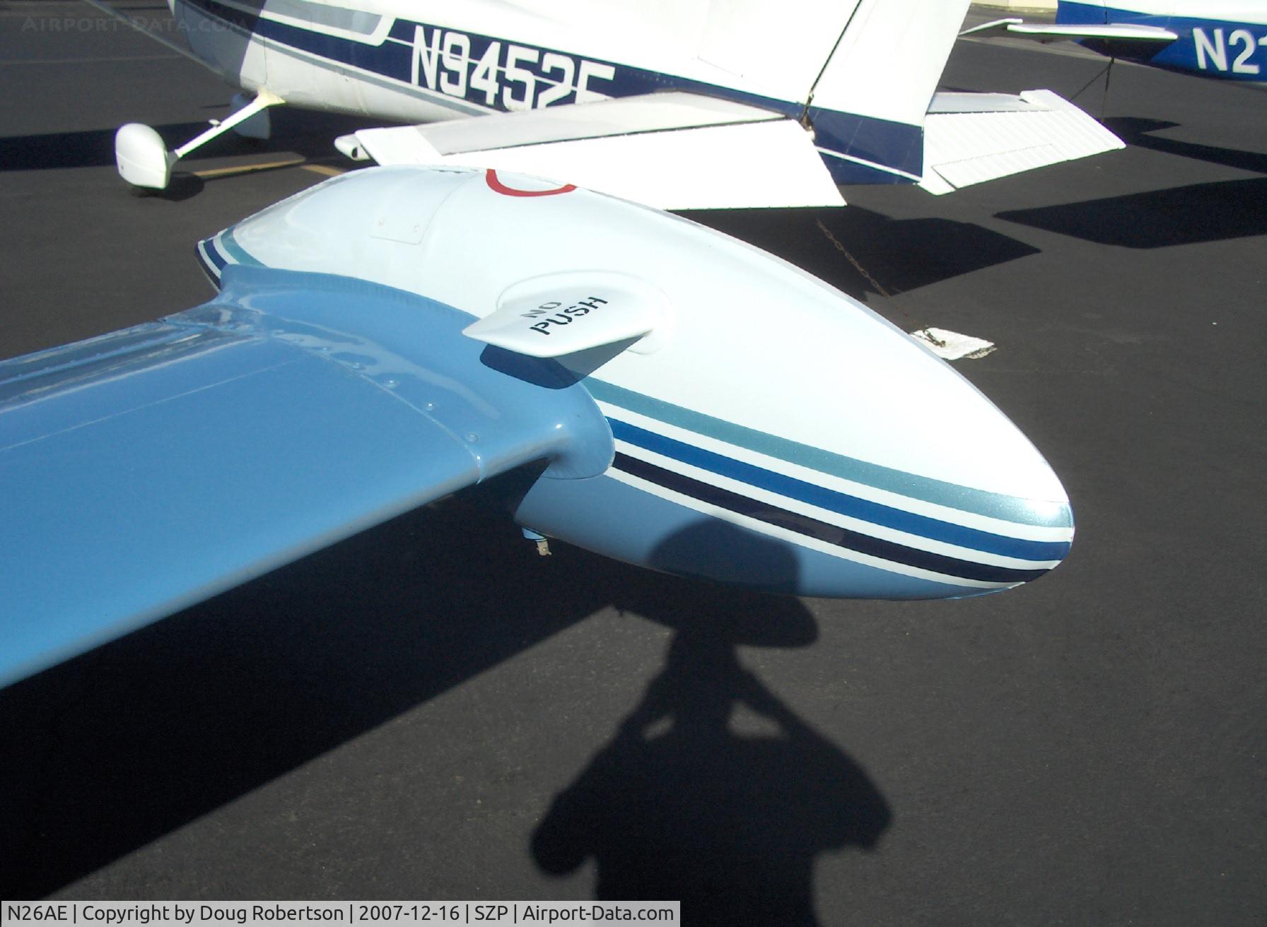 N26AE, 1976 SIAI-Marchetti SF-260B C/N 230/21-06, 1976 Siai-Marchetti SF.260B, Lycoming O-540-E4A5 260 Hp, tip tank