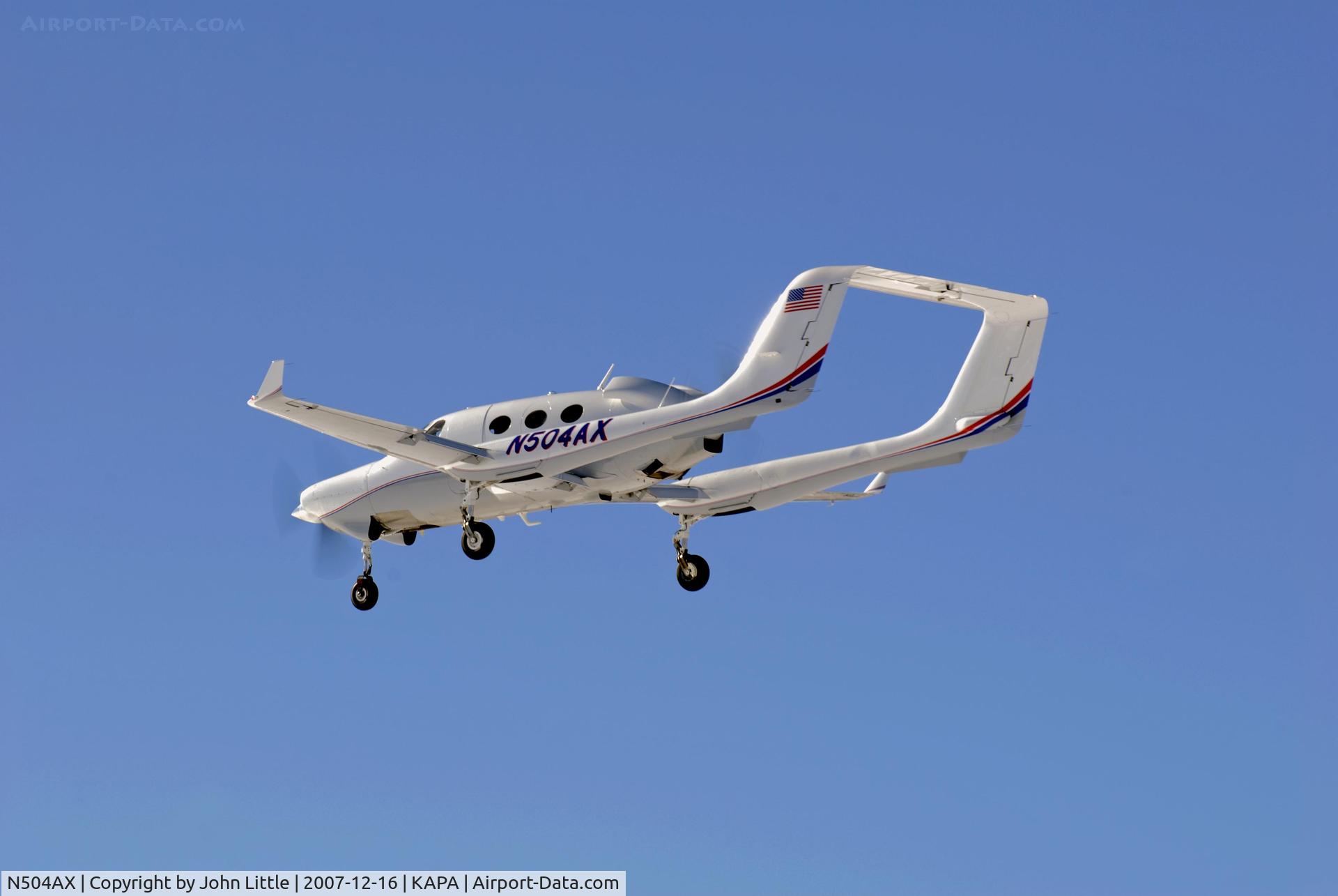 N504AX, 2004 Adam Aircraft A500 C/N 0004, Over the numbers to 17L