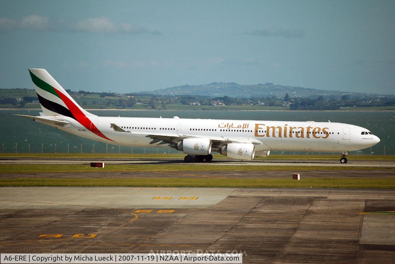 A6-ERE, 2004 Airbus A340-541 C/N 572, Just landed