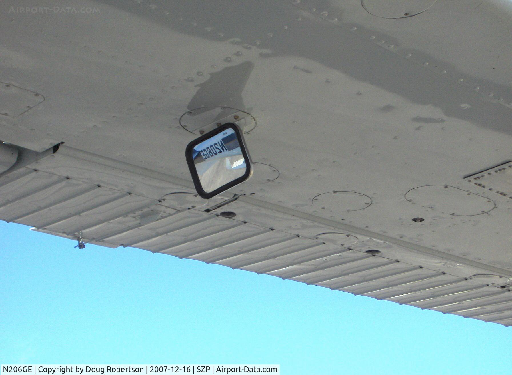 N206GE, 1994 Cessna U206G Stationair C/N U20606908, 1994 Cessna TU206G TURBO STATIONAIR Amphibian, Rolls Royce (USA) Allison 250-B17 420 shp turboprop conversion, convex mirror on left wing confirms retractible gear status