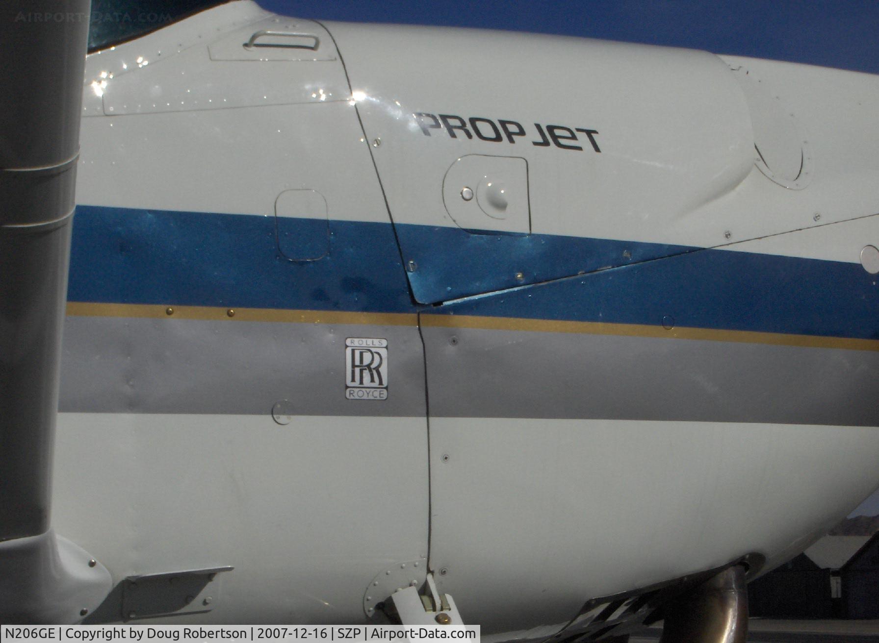 N206GE, 1994 Cessna U206G Stationair C/N U20606908, 1994 Cessna TU206G TURBO STATIONAIR Amphibian, Rolls Royce (USA) Allison 250-B17 420 shp turboprop conversion, Wipline amphibious floats, RR engine logo