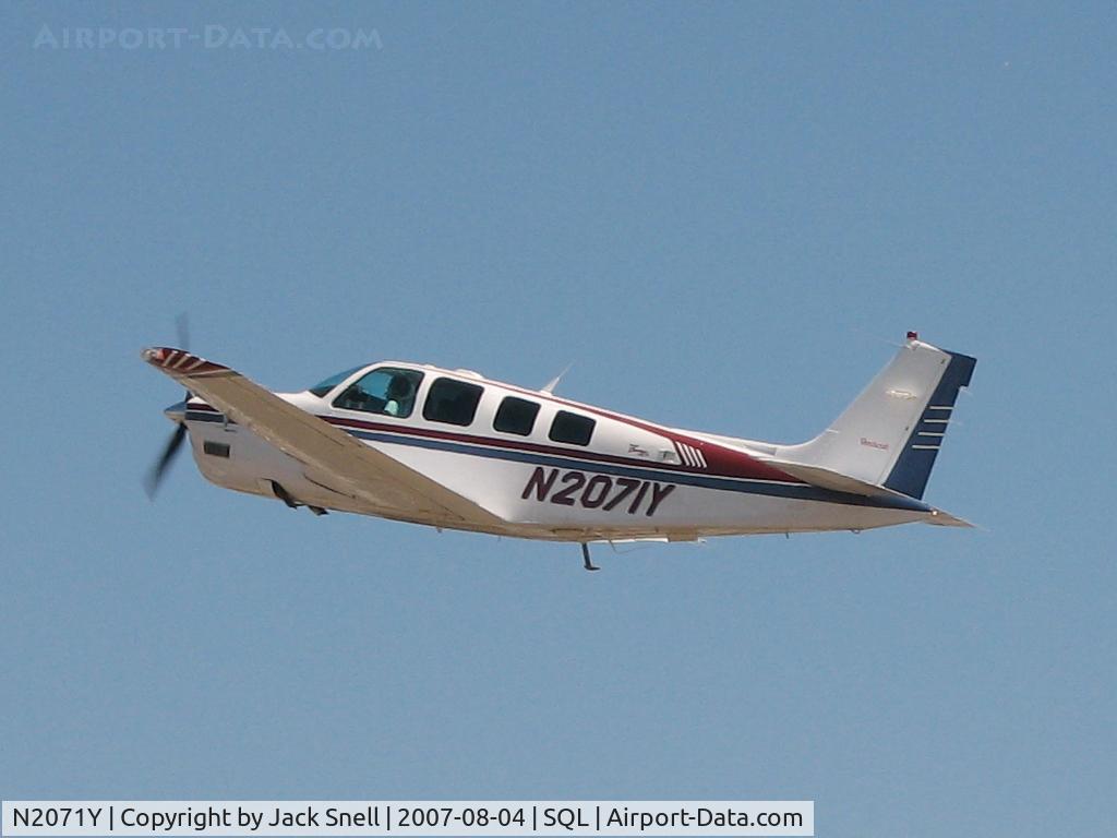 N2071Y, 1997 Raytheon Aircraft Company A36 Bonanza C/N E-3120, Taken at the San Carlos airport, San Carlos CA USA