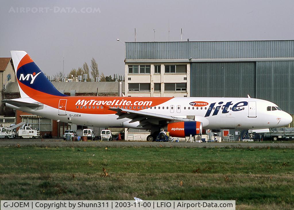 G-JOEM, 1993 Airbus A320-231 C/N 449, During maintenance at Air France facility