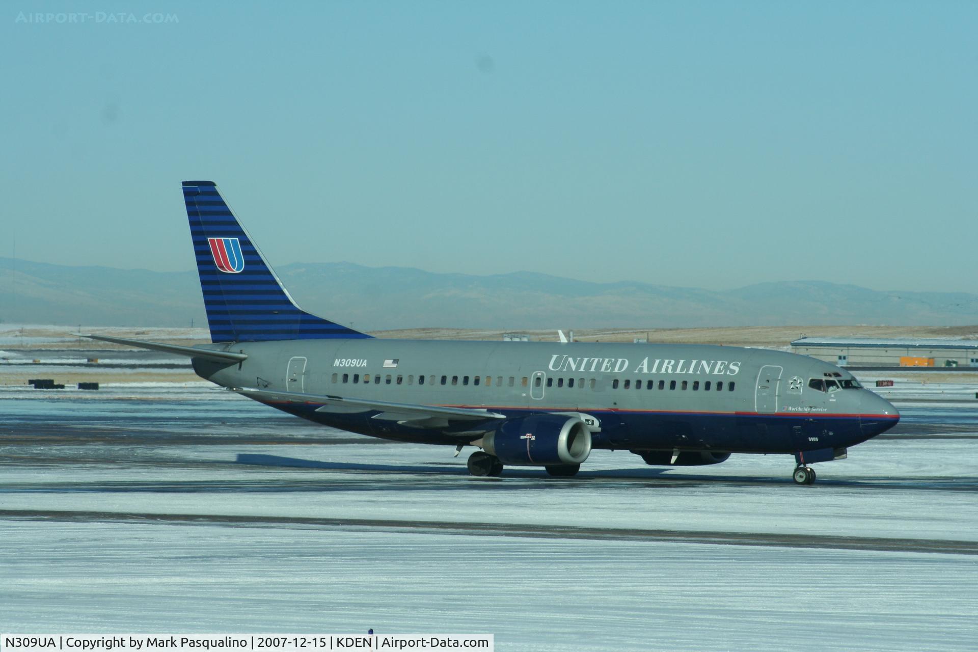 N309UA, 1987 Boeing 737-322 C/N 23670, Boeing 737-300
