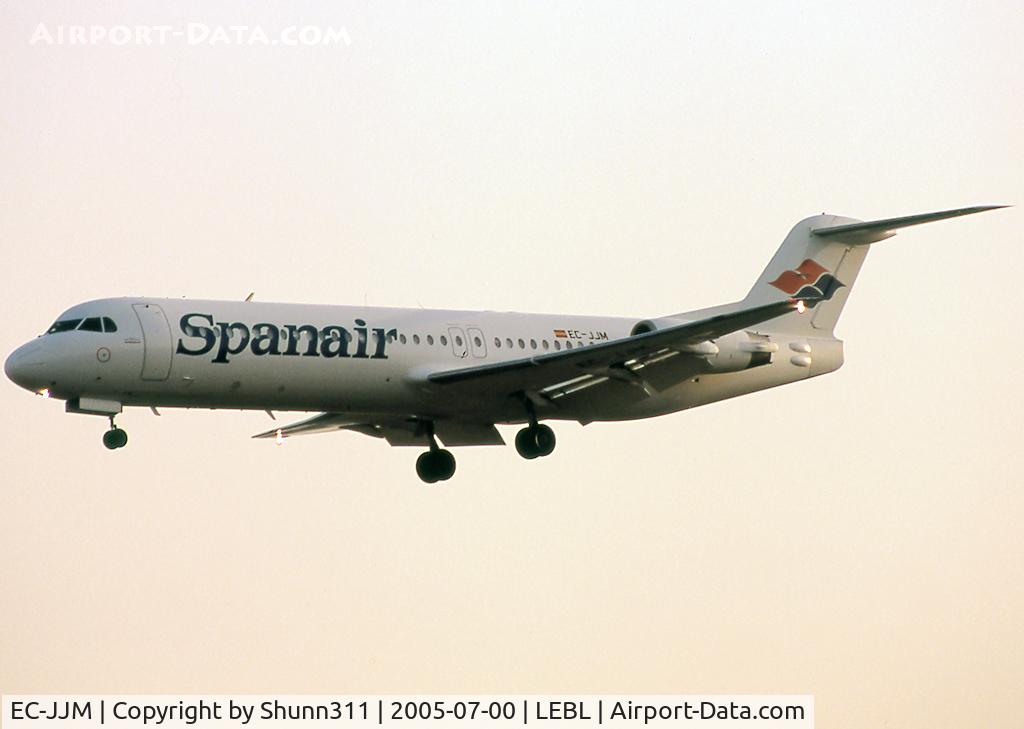 EC-JJM, 1994 Fokker 100 (F-28-0100) C/N 11497, Landing rwy 25R