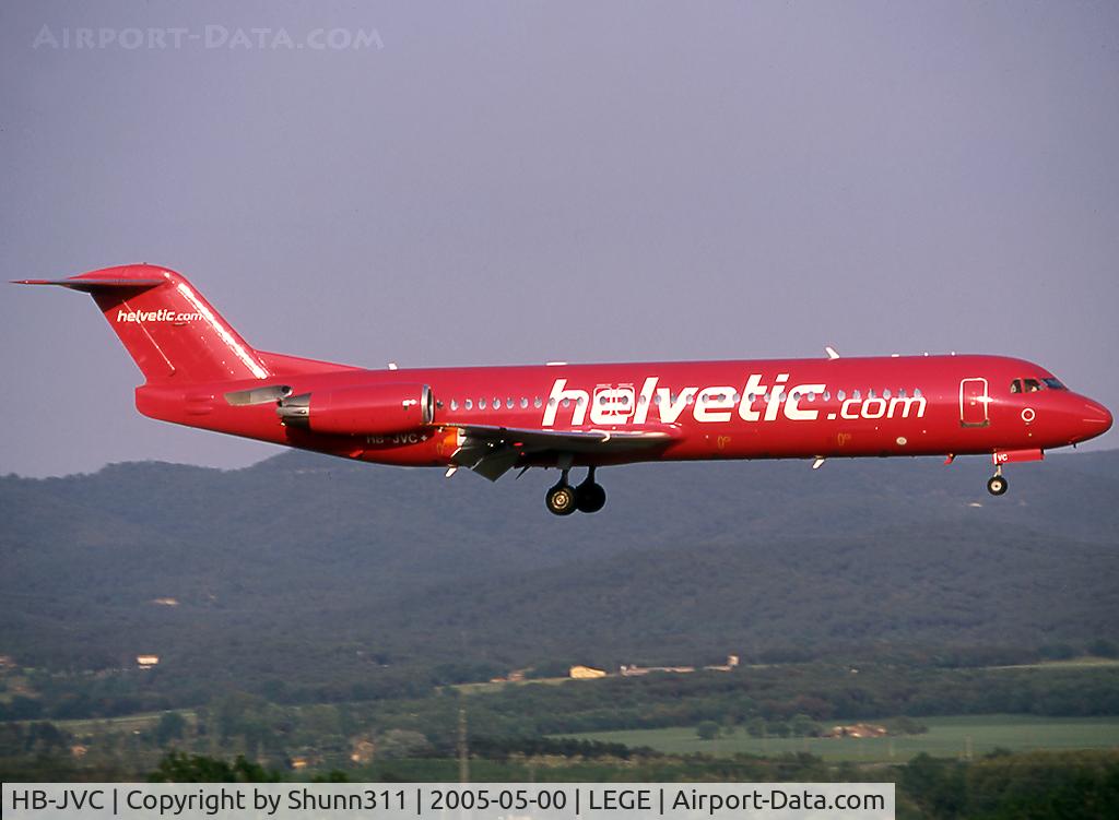HB-JVC, 1994 Fokker 100 (F-28-0100) C/N 11501, Landing rwy 20