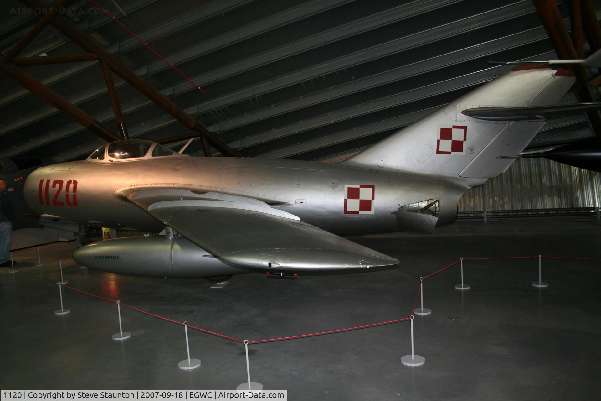 1120, 1955 Mikoyan-Gurevich MiG-15bis (Lim-2) C/N 1B01120, Taken at Cosford 18th September 2007