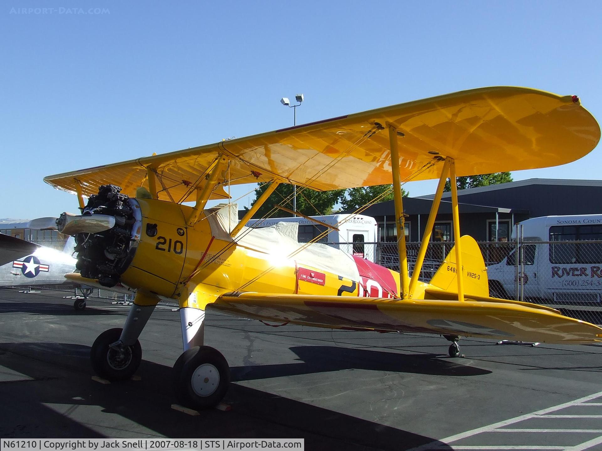 N61210, 1942 Boeing A75N1(PT17) C/N 75-6488, 'Wings Over Wine Country' 2007.